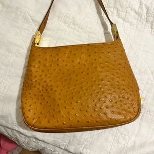 Ostrich crossbody leather made in Italy